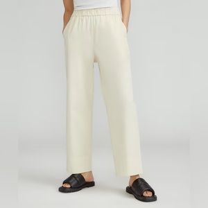 Everlane Cream Wide-Leg Pants
